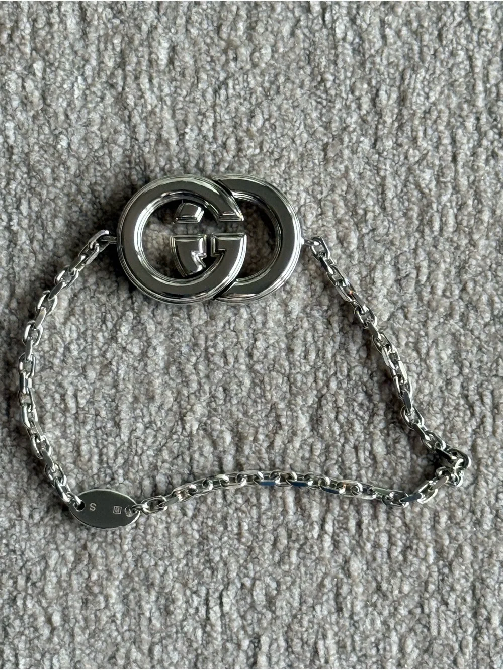 Gucci Silver Interlocking G Chain Bracelet Size Small Brand New